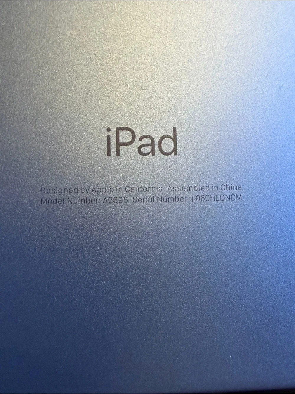 iPad (10th generation) 10.9-inch Blue 64GB Wi-Fi Model See description